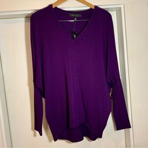 White House Black Market Deep Purple Long Sleeve Top